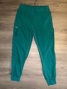 Landau Forward Scrub Pants Women’s XL Jogger Green Stretch Medical Uniform